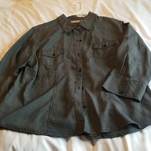 Button up, 3/4 sleeve blouse